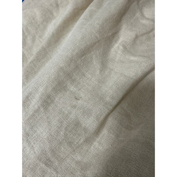 1.State Dress Women MEDIUM Cream Juneberry Linen Blend Short Cap Sleeve - Picture 3 of 10